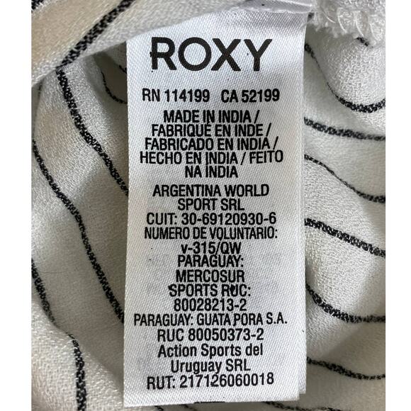 Roxy Come And Love Short Sleeve Tie-Front Shirt for Women Size Medium New w/Tags - Picture 6 of 9